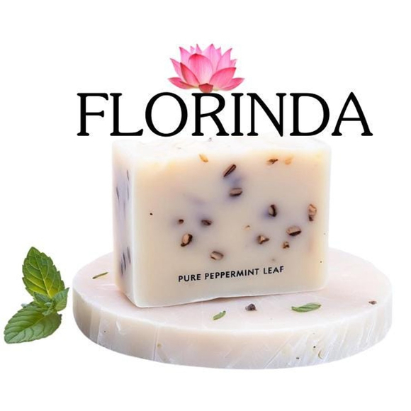 Florinda Beauty Pure Peppermint Leaf Handmade Soap - Picture 1 of 10
